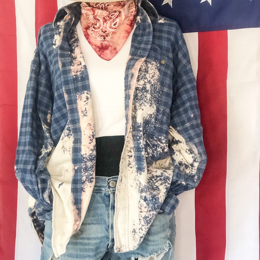 Rustic upcycled flannel